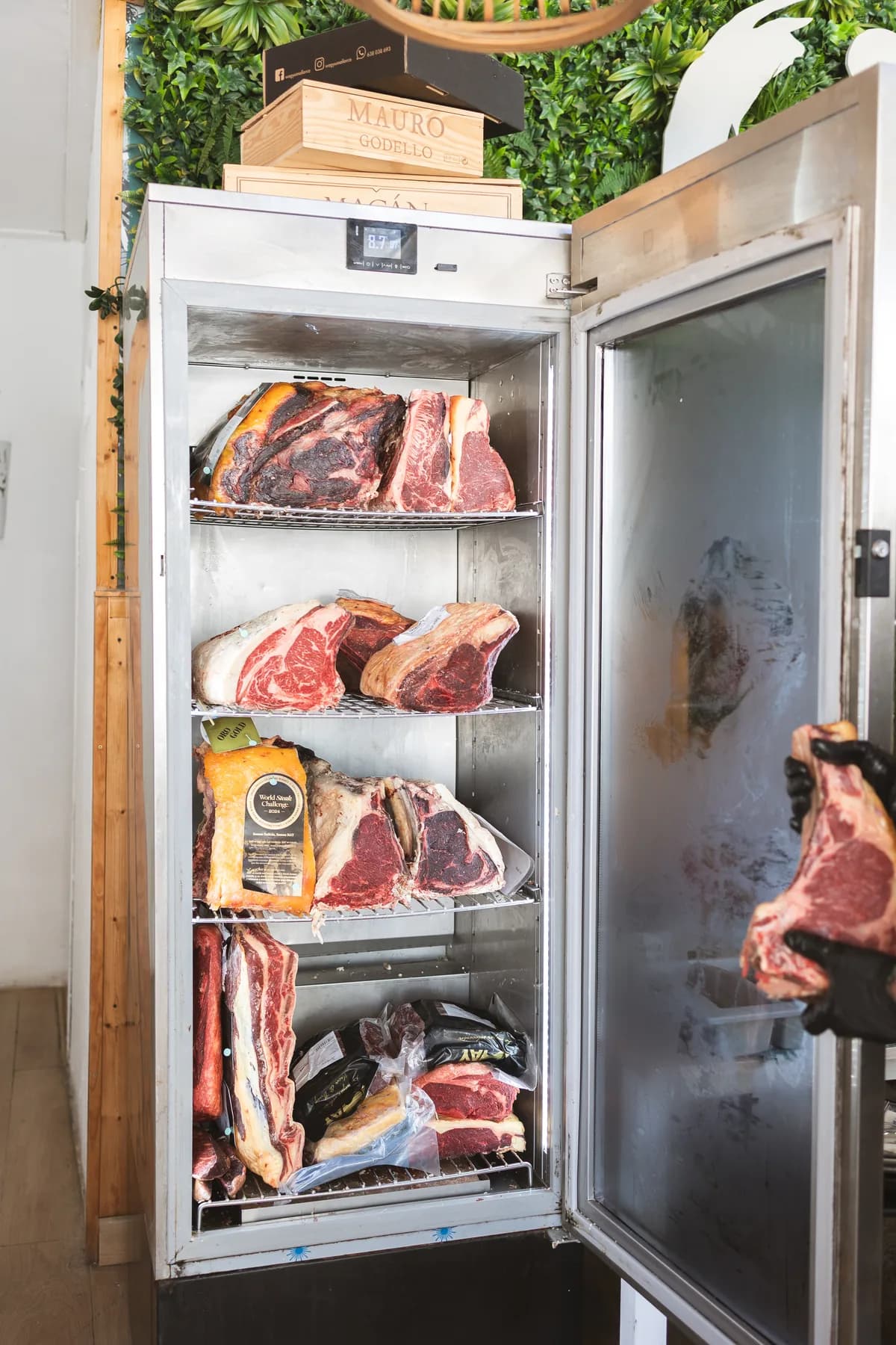 Interior de la cámara de maduración de Humo Palma